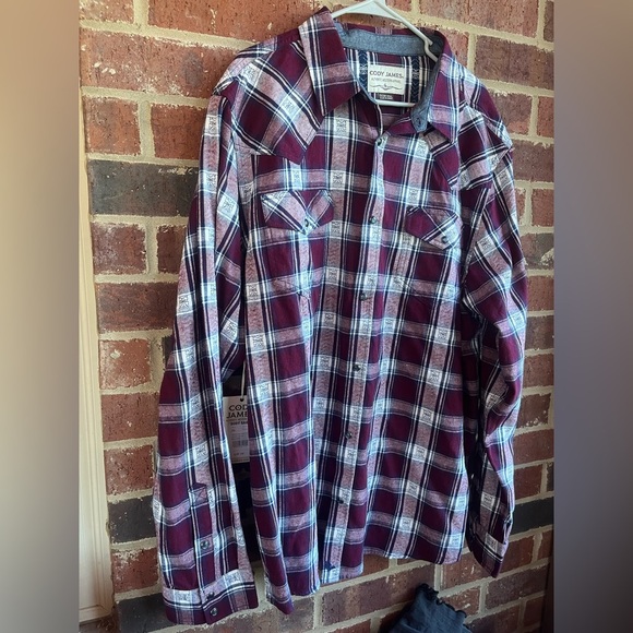 NWT Cody James Men’s Peace Treaty Plaid Long Sleeve Button Down Size 2XL - Picture 4 of 10